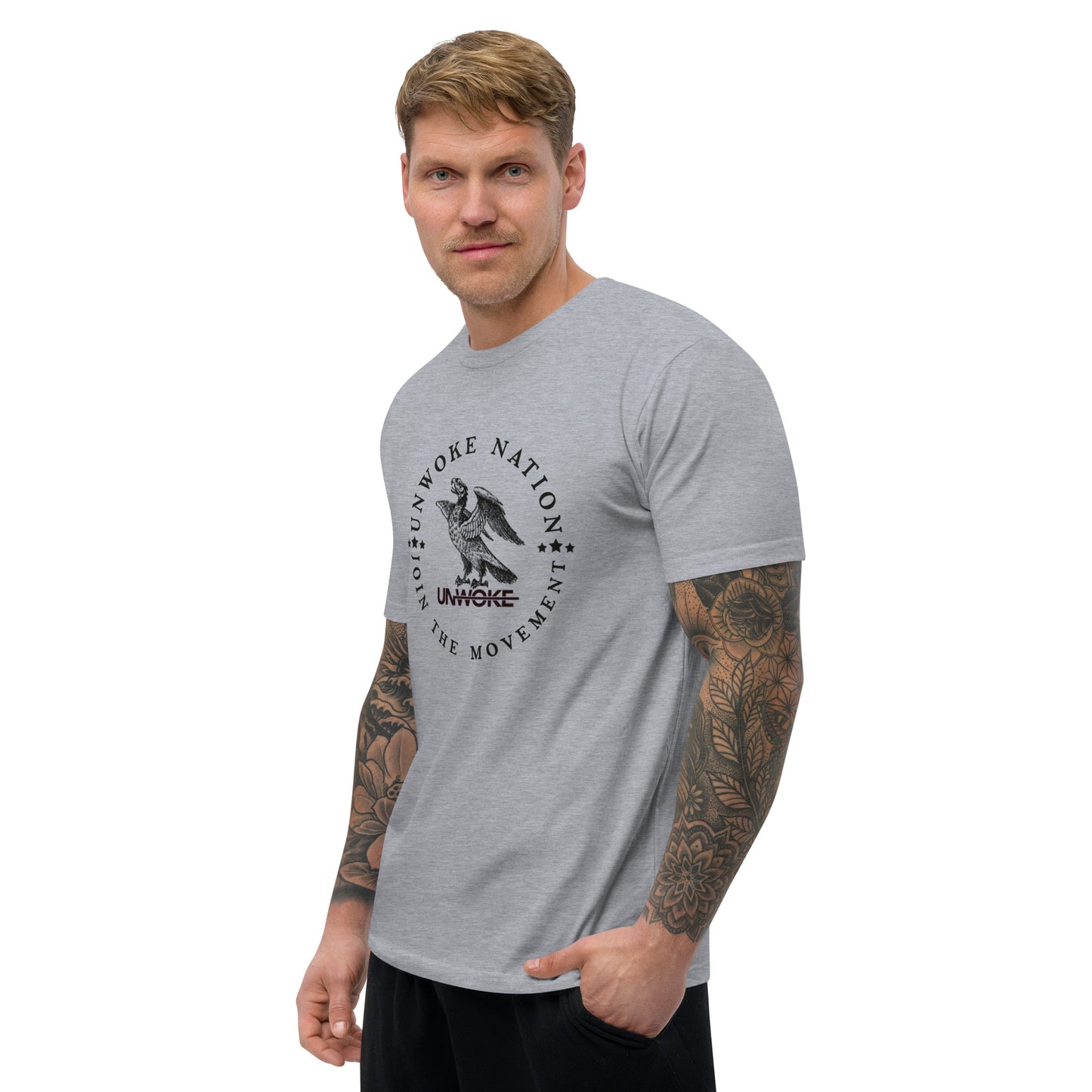 Unwoke Nation (Black Font) Short Sleeve- 3 Color Options