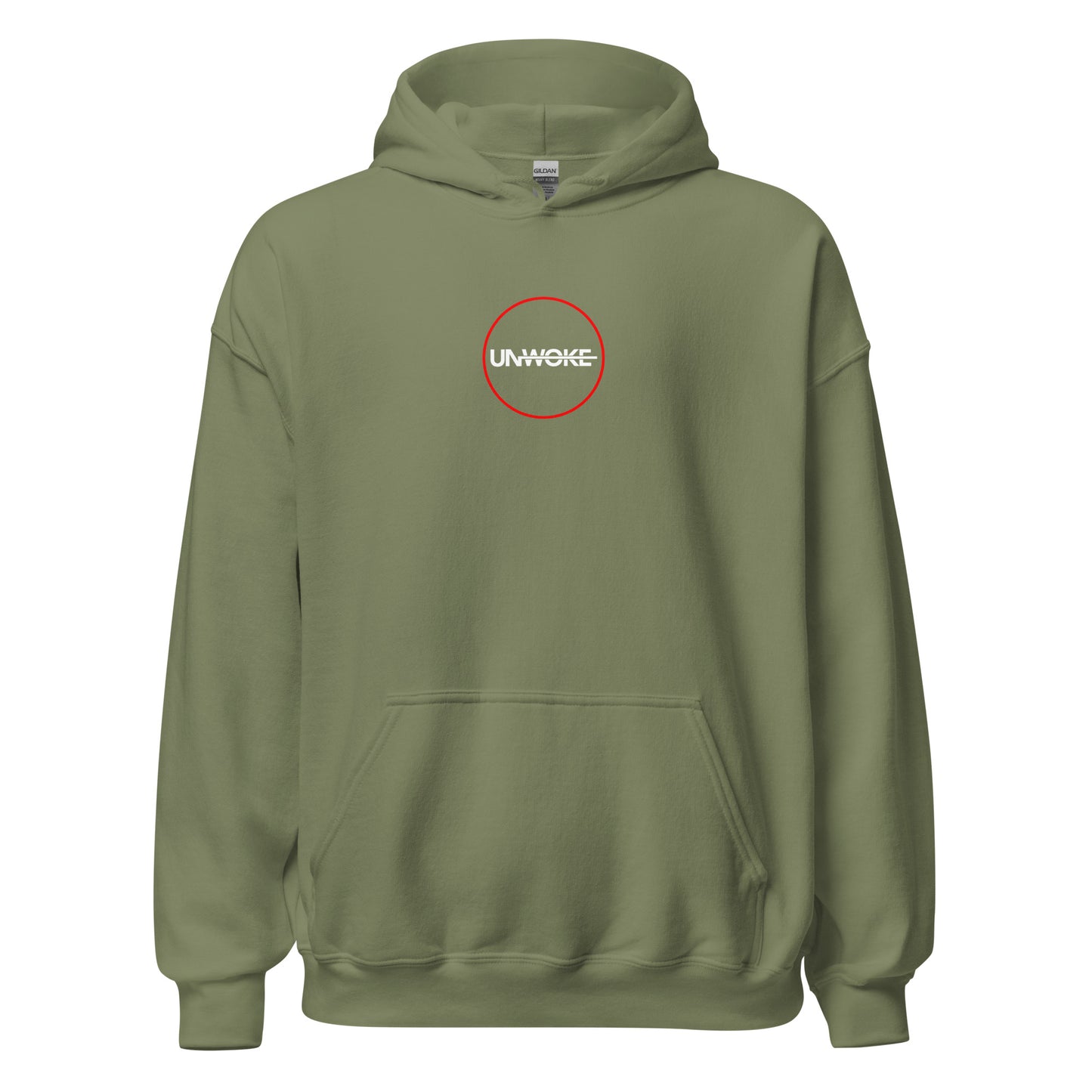 women's Unwoke Red Circle Green Unisex Hoodie