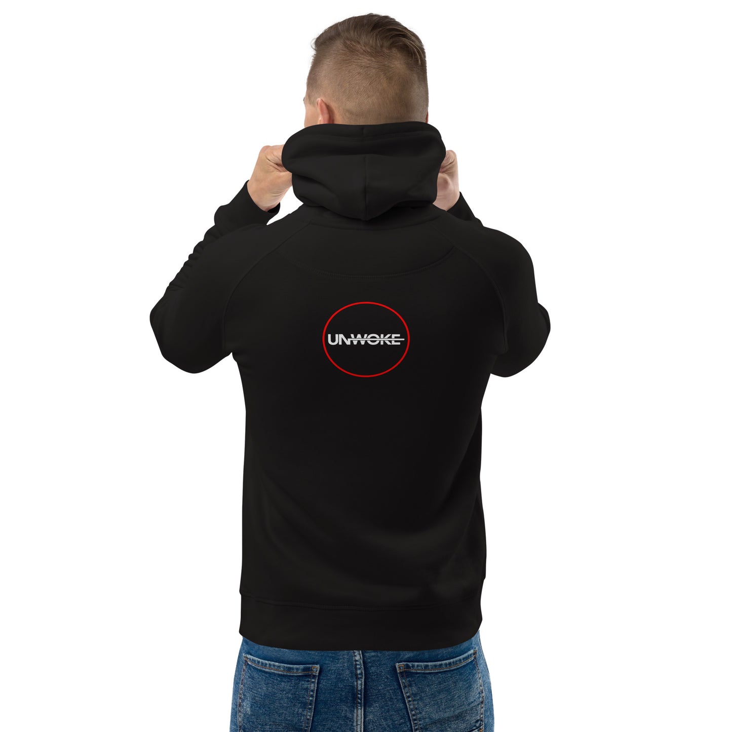 Unwoke Double Emblem Unisex pullover hoodie