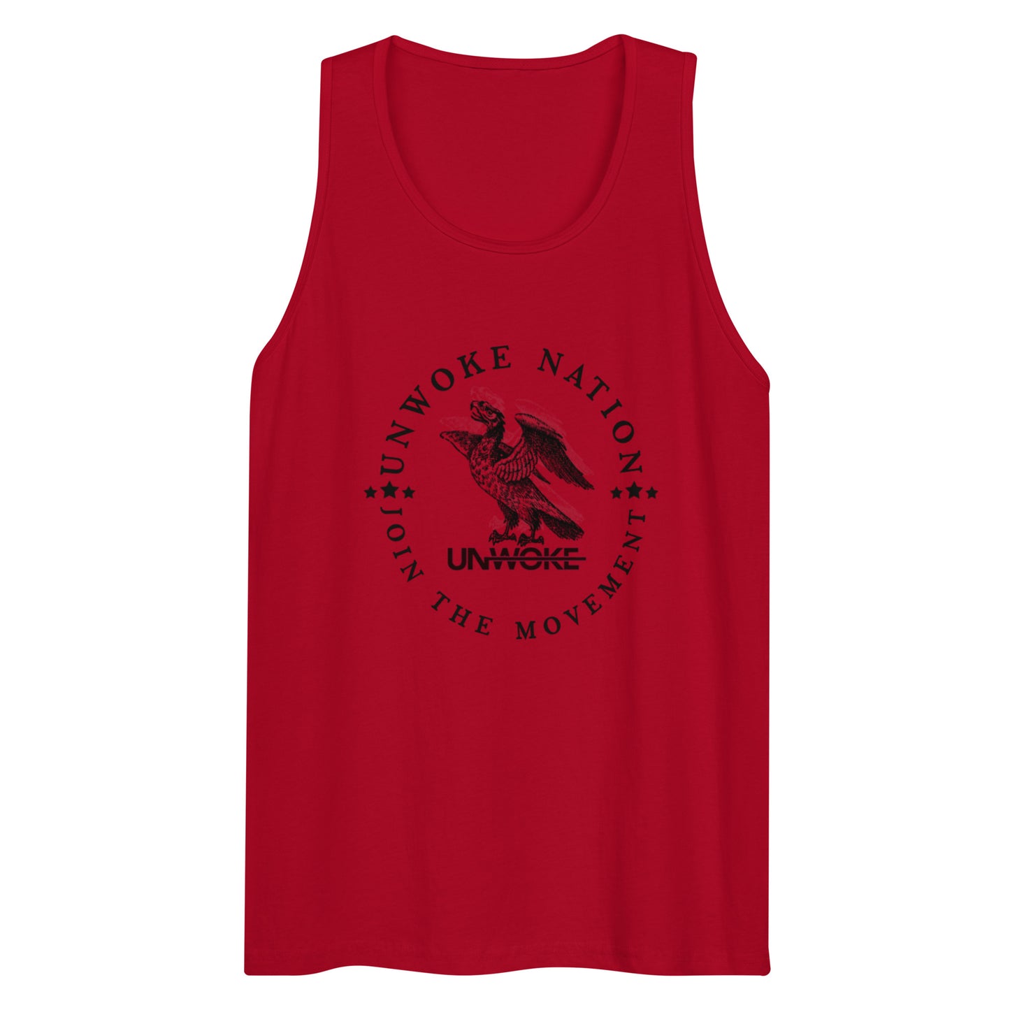 Unwoke Nation (Blk) Men’s premium tank top