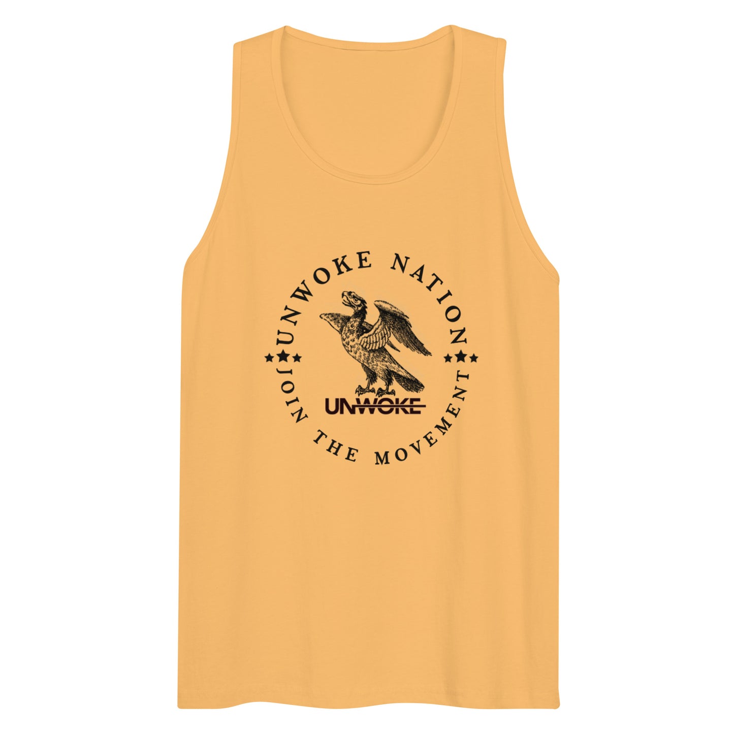 Unwoke Nation (Blk) Men’s premium tank top