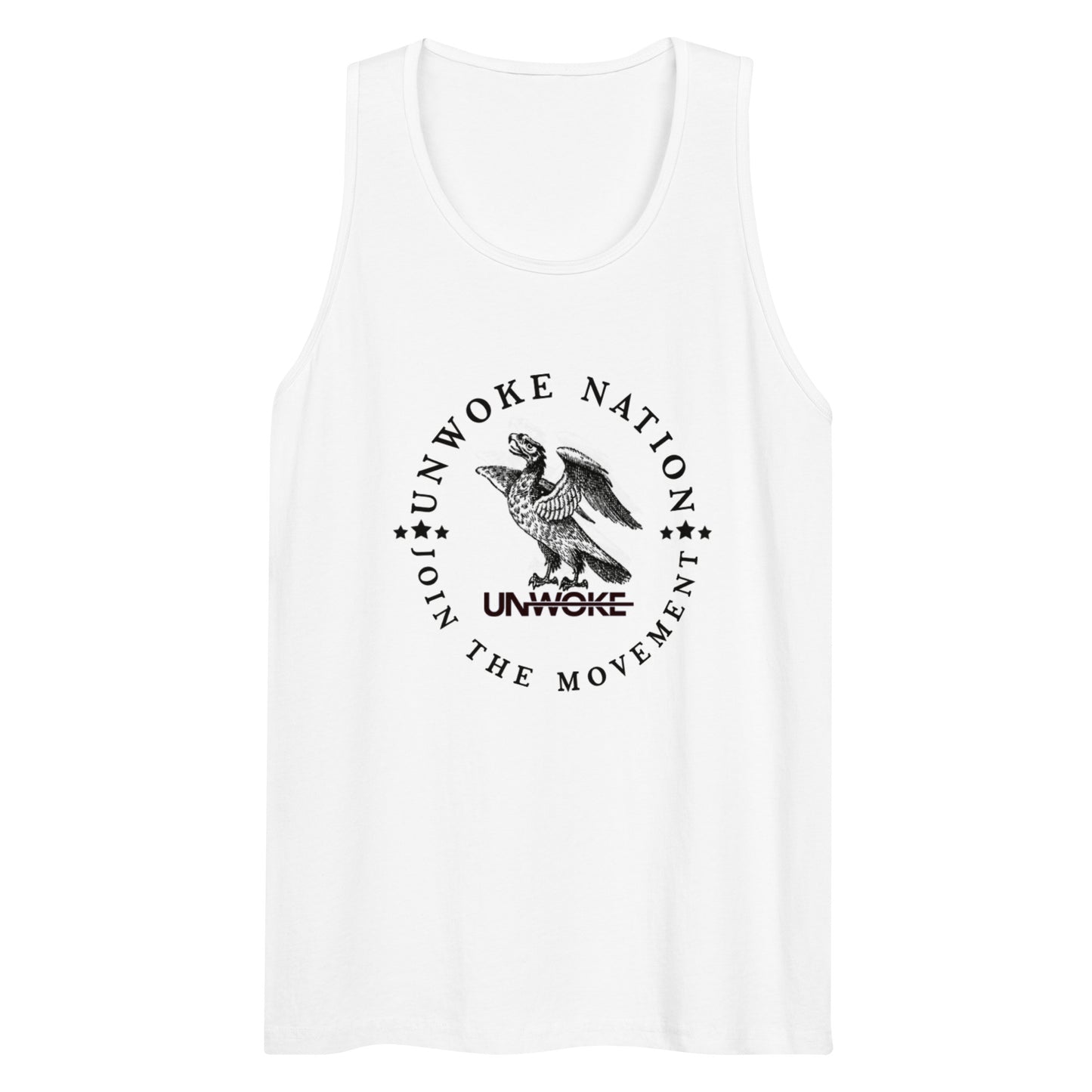 Unwoke Nation (Blk) Men’s premium tank top