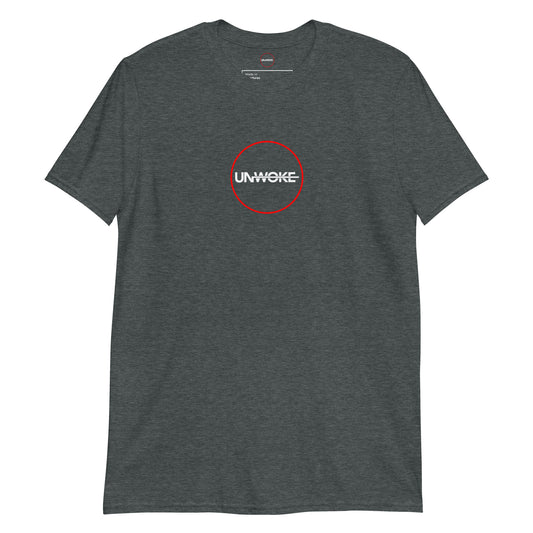Unwoke Red Circle Short-Sleeve Unisex T-Shirt- 4 Color Options