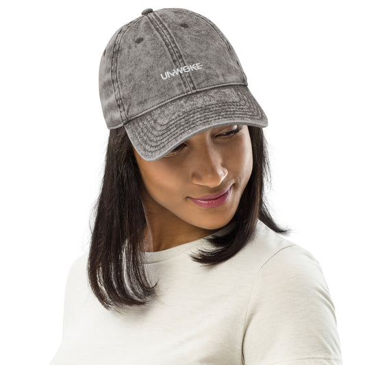 Women's Vintage Cotton Twill Cap (Grey)