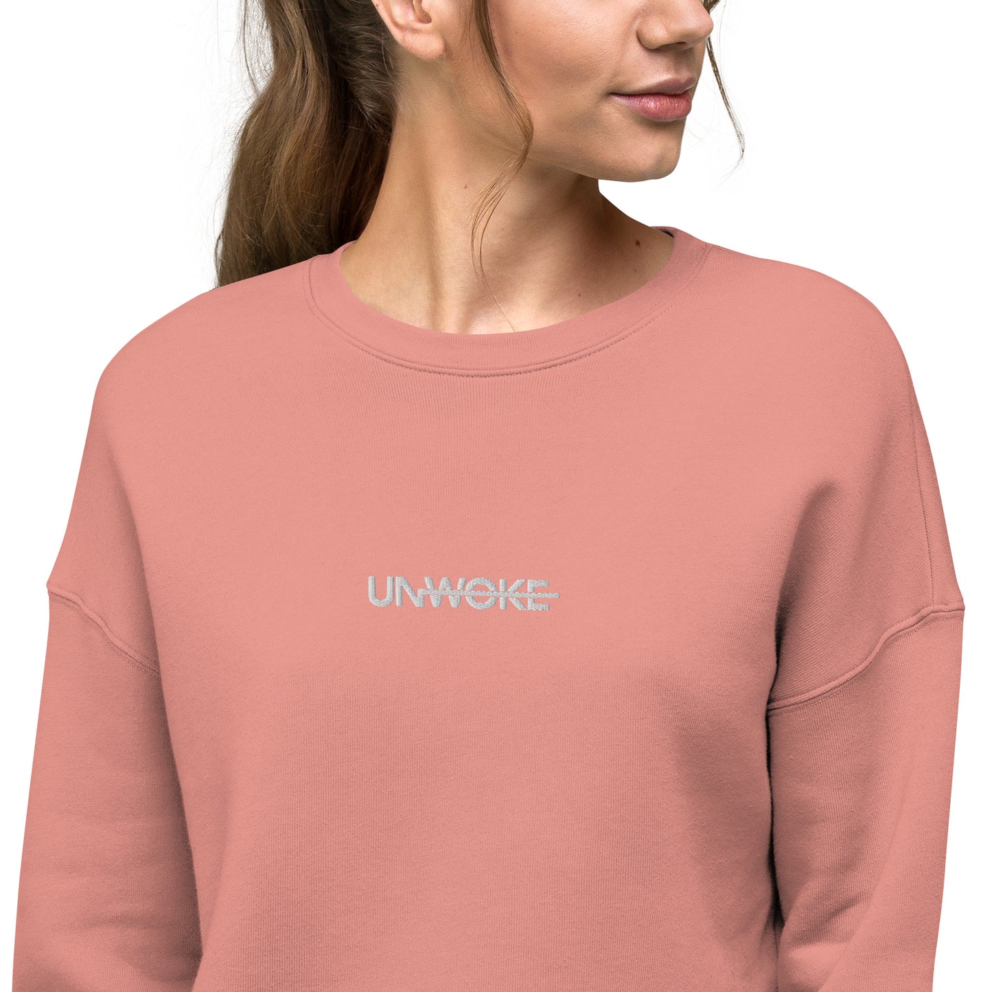 Unwoke Women's minimalist Crop Sweatshirt